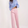 Pink Women Trousers in Pants, Trousers, Shorts with Spandex and Polyester