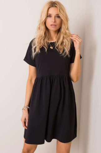 Black Daydress in Day Dresses with Cotton and Spandex
