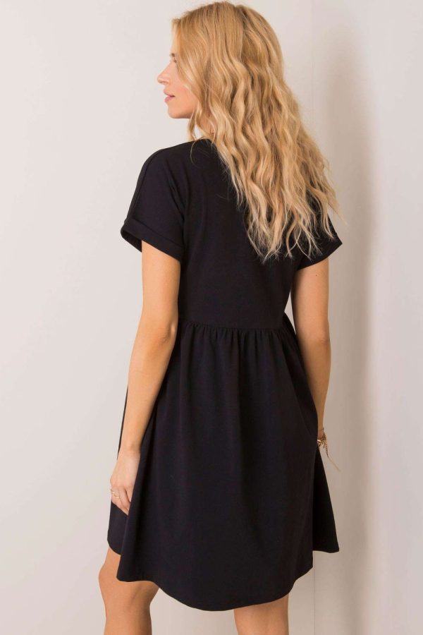 Black Daydress in Day Dresses with Cotton and Spandex