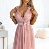 Pink Cocktail Dress in Formal Dresses, Cocktail Dresses with Spandex and Polyester