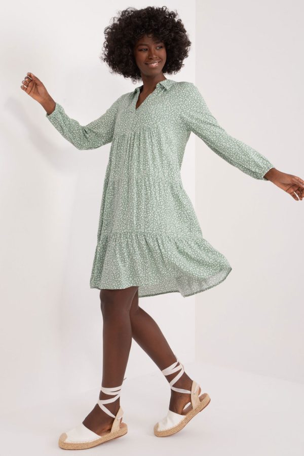 Green Daydress in Day Dresses with Viscose