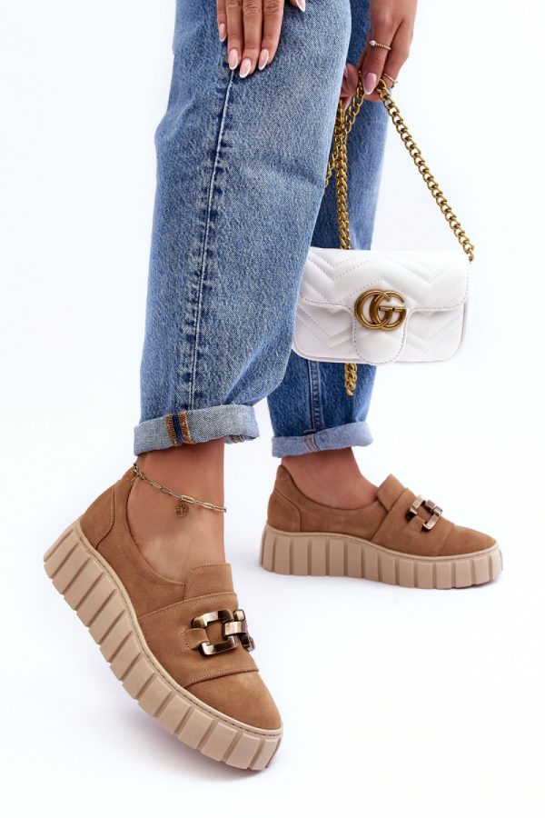 Beige Half Shoes in Women`s Ankle Boots & Booties with Fabric, Footbed, Upper Height, Heel Height and Platform Height