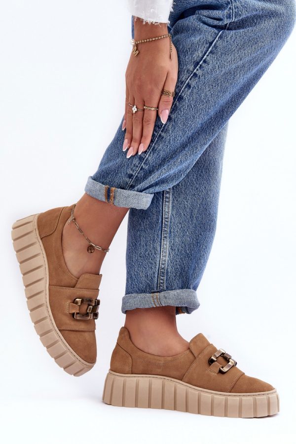 Beige Half Shoes in Women`s Ankle Boots & Booties with Fabric, Footbed, Upper Height, Heel Height and Platform Height