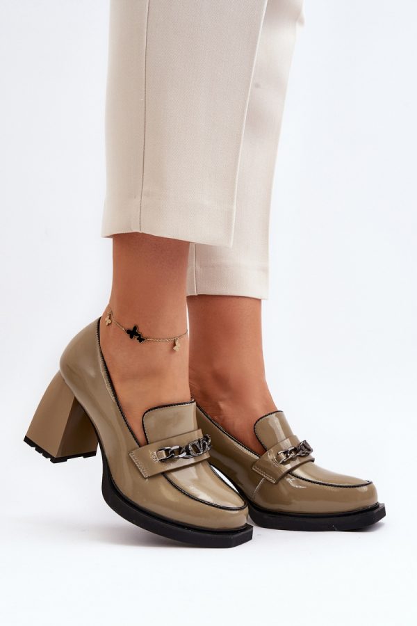 green Block heel pumps model 193347 Step in style