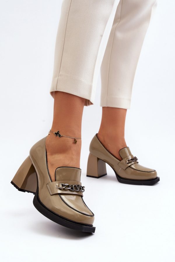 green Block heel pumps model 193347 Step in style