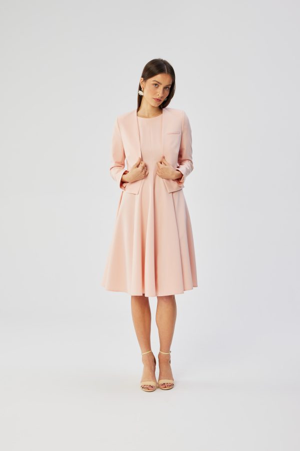 Pink Jacket in Jackets, Vests For Women with Spandex, Polyester and Viscose