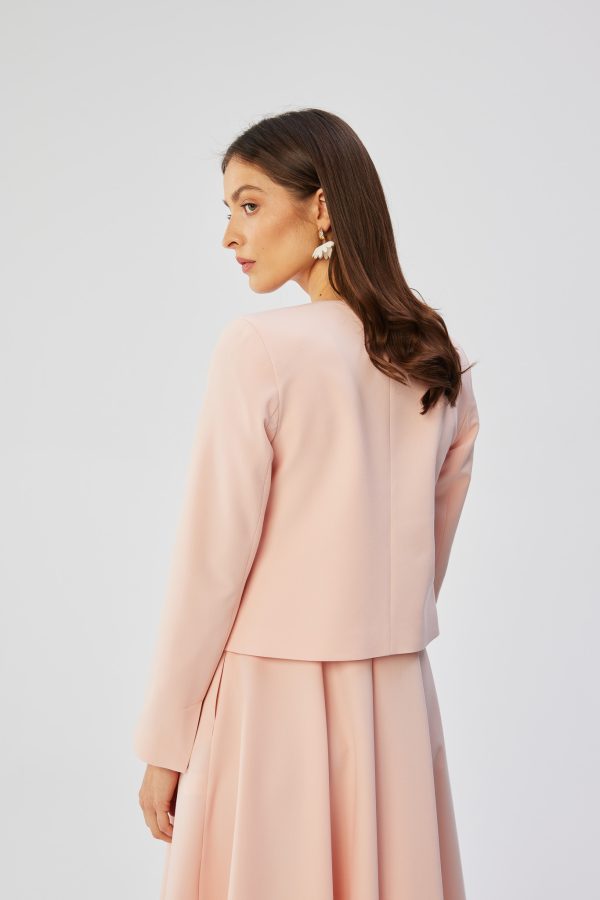 Pink Jacket in Jackets, Vests For Women with Spandex, Polyester and Viscose