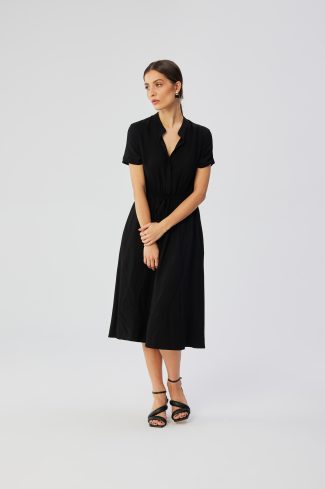 1018992 Black Daydress in Day Dresses with Viscose