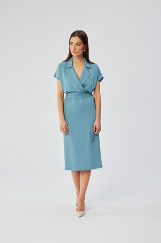 Blue Daydress in Day Dresses with Spandex and Polyester