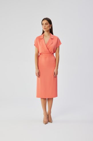 Orange Daydress in Day Dresses with Spandex and Polyester