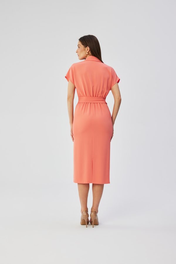 Orange Daydress in Day Dresses with Spandex and Polyester