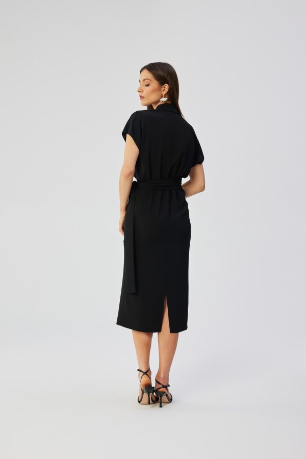 Black Daydress in Day Dresses with Spandex and Polyester