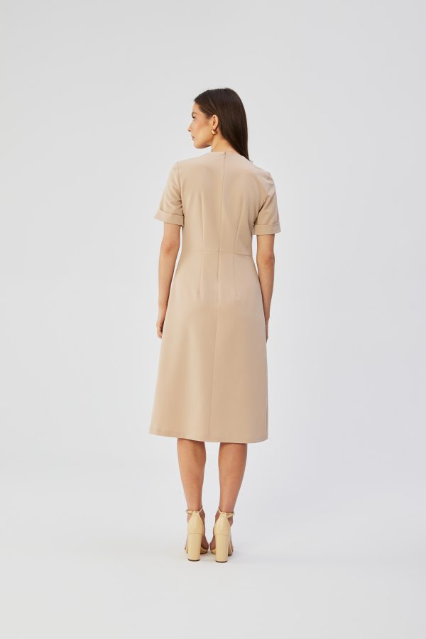 Beige Cocktail Dress in Formal Dresses, Cocktail Dresses with Spandex, Polyester and Viscose