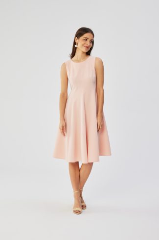 Pink Daydress in Day Dresses with Spandex, Polyester and Viscose