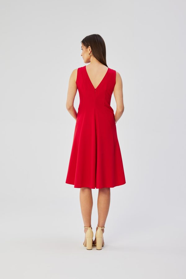 Red Daydress in Day Dresses with Spandex, Polyester and Viscose