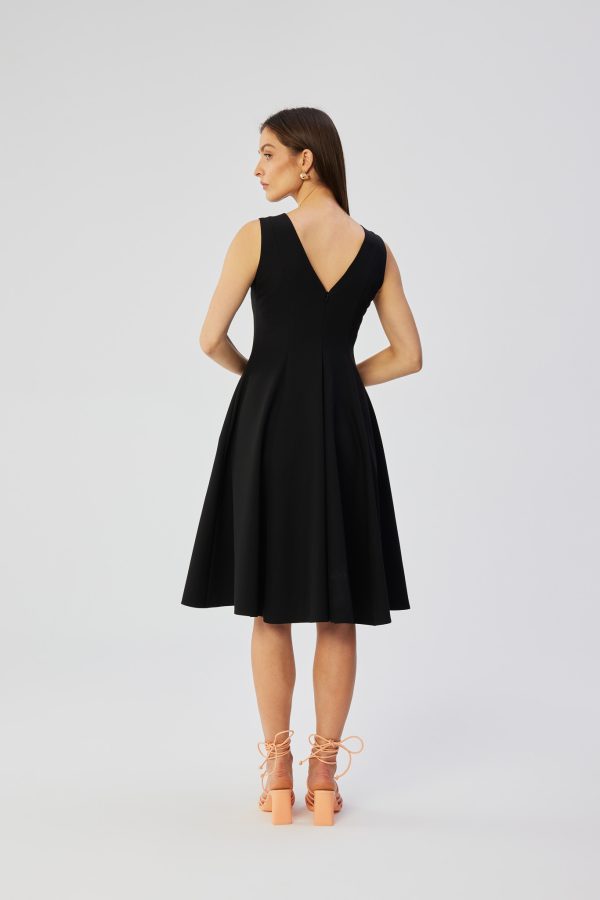 Black Daydress in Day Dresses with Spandex, Polyester and Viscose
