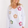 White Blouse in Women`s Blouses, Tunics with Cotton and Spandex