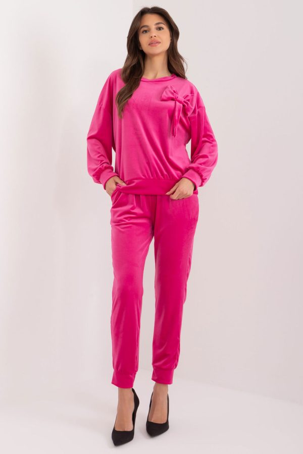 Pink Set in Pants, Trousers, Shorts with Spandex and Polyester