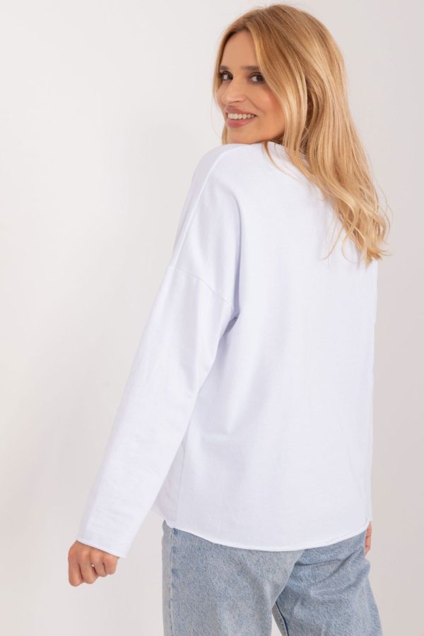 White Blouse in Women`s Blouses, Tunics with Cotton and Spandex