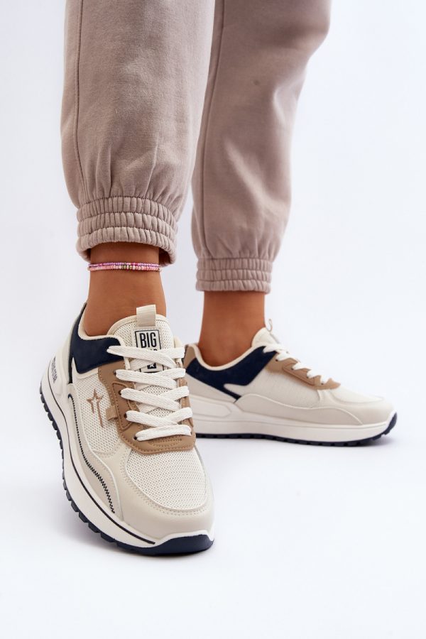 beige Sport Shoes model 193525 Step in style