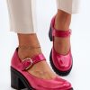 Pink Heel Pumps in Court Shoes, Pumps Shoes with Fabric, Footbed, Upper Height and Heel Height