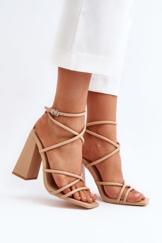 beige Heel sandals model 193935 Step in style
