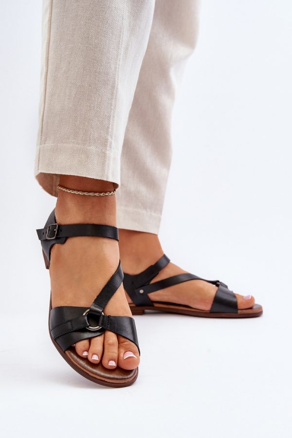 Black Sandals in Sandals & Flip-Flops For Women with Fabric, Footbed and Heel Height