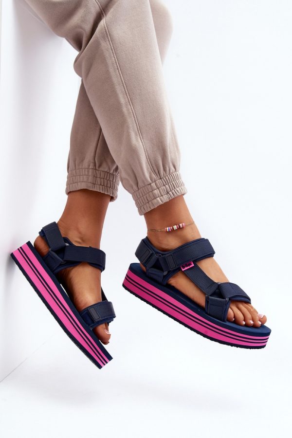 navy blue Sandals model 193952 Step in style
