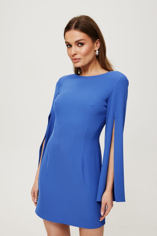 Blue Cocktail Dress in Formal Dresses, Cocktail Dresses with Spandex and Polyester