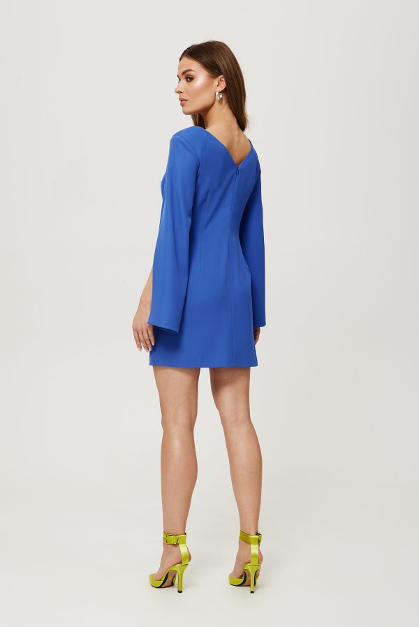 Blue Cocktail Dress in Formal Dresses, Cocktail Dresses with Spandex and Polyester