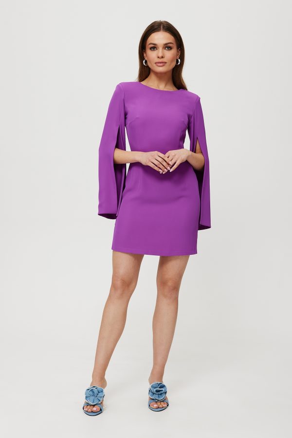 Violet Cocktail Dress in Formal Dresses, Cocktail Dresses with Spandex and Polyester