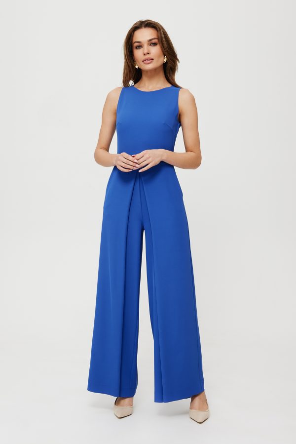 Blue Suit in Playsuits For Women with Spandex and Polyester
