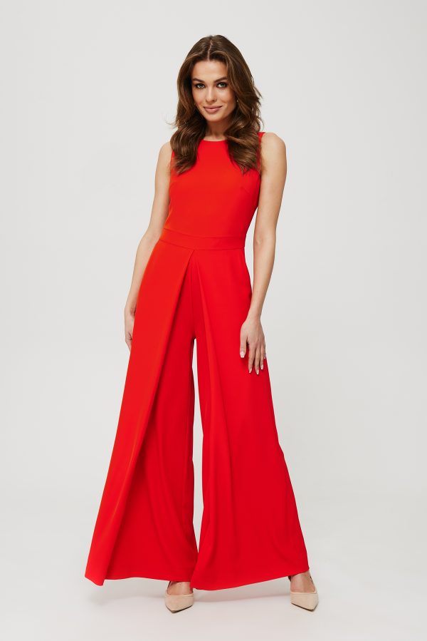 Red Suit in Playsuits For Women with Spandex and Polyester