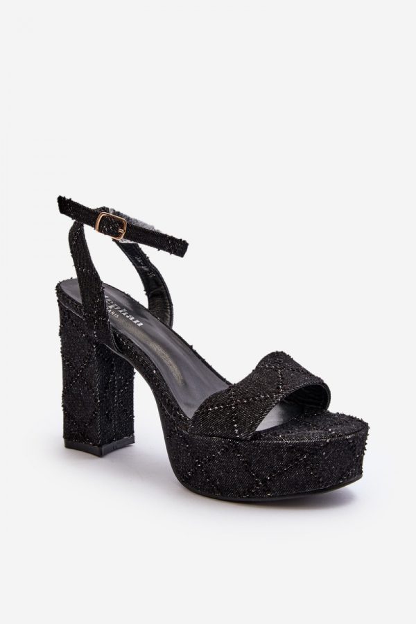 black Heel sandals model 194142 Step in style