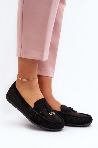 1020978.jpg Black Mocassin in Moccasins, Loafers with Fabric, Footbed and Upper Height