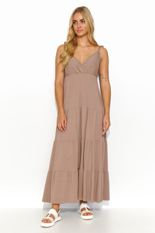 Brown Daydress in Day Dresses with Cotton and Spandex