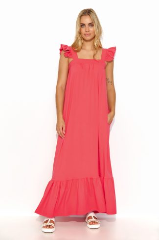 1021520 Pink Daydress in Day Dresses with Cotton and Spandex