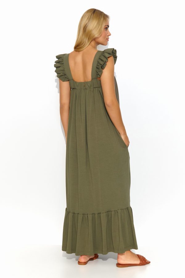 Green Daydress in Day Dresses with Cotton and Spandex