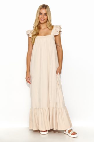 1021524 Beige Daydress...Cotton and Spandex