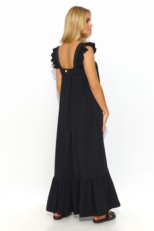 Black Daydress in Day Dresses with Cotton and Spandex