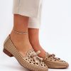 Beige Ballet Flats in Ballet Flats, Ballet Pumps For Women with Fabric, Footbed, Upper Height and Heel Height