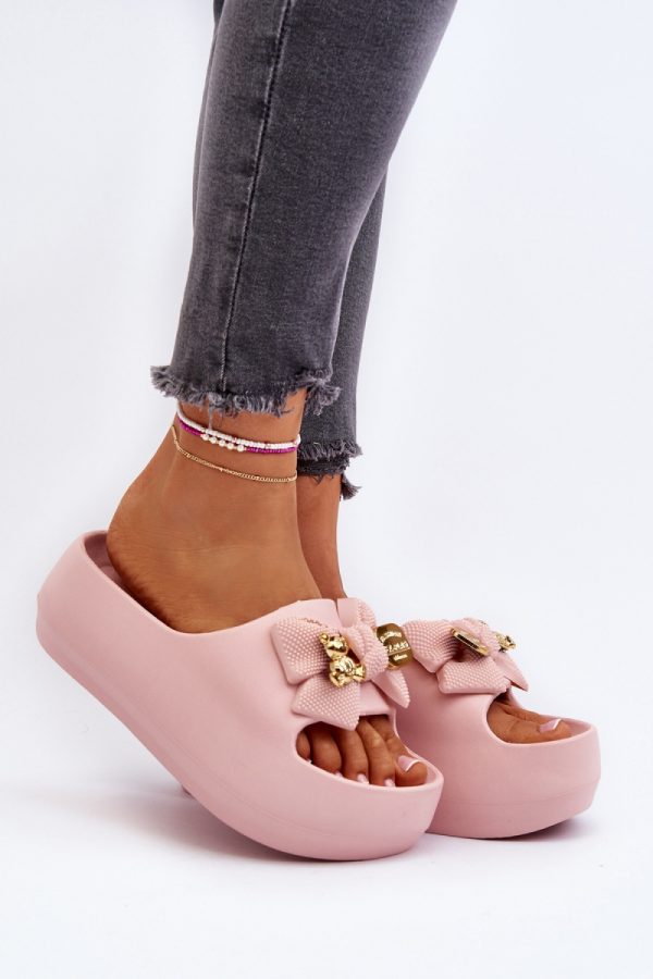 Pink Flip-flops in Sandals & Flip-Flops For Women with Fabric, Footbed and Platform Height
