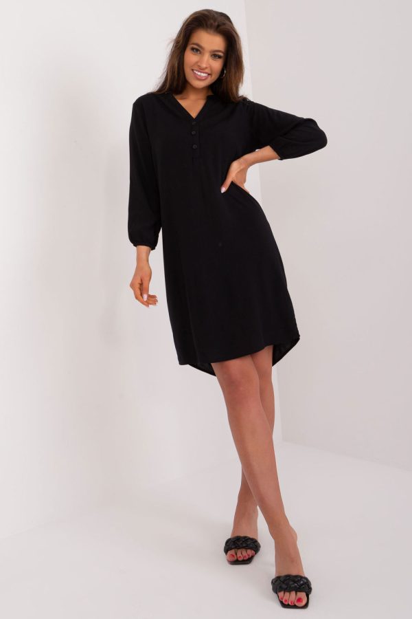Black Daydress in Day Dresses with Viscose