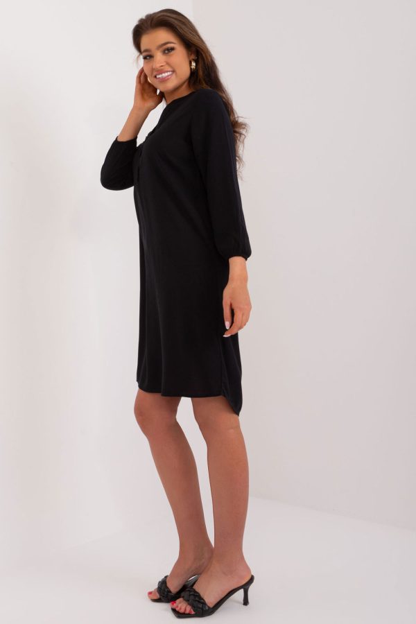 Black Daydress in Day Dresses with Viscose