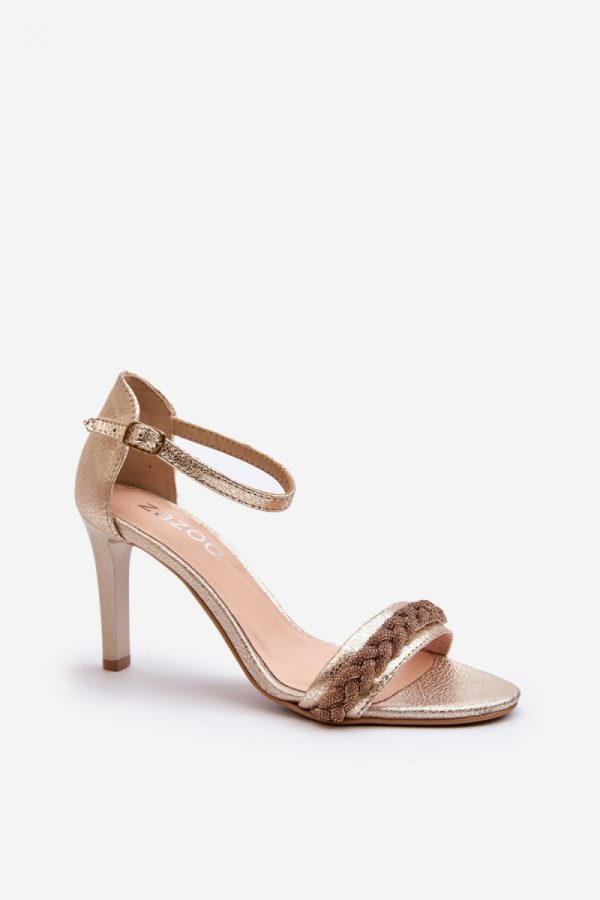 yellow Heel sandals model 194688 Step in style