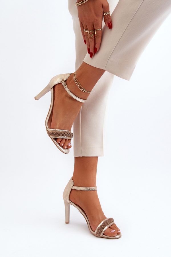 yellow Heel sandals model 194688 Step in style