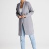 Grey Coat in Women`s Coats, Jackets with Polyester and Viscose