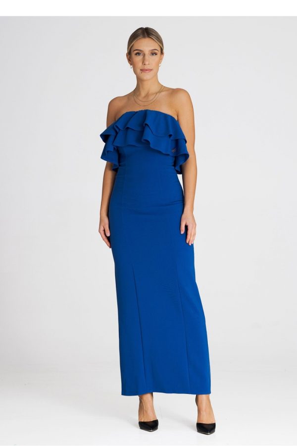 Blue Cocktail Dress in Formal Dresses, Cocktail Dresses with Spandex, Polyester and Viscose