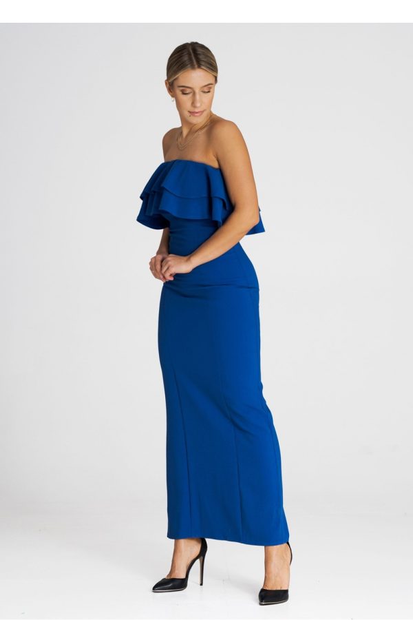 Blue Cocktail Dress in Formal Dresses, Cocktail Dresses with Spandex, Polyester and Viscose