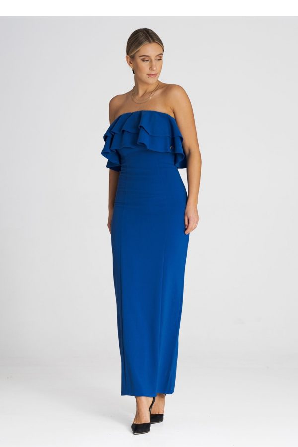 Blue Cocktail Dress in Formal Dresses, Cocktail Dresses with Spandex, Polyester and Viscose